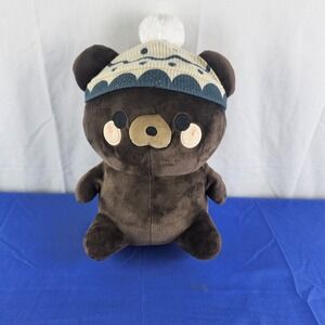 2023 Honeymaru Japanese Plush Brown Bear Knit Hat Stuffed Animal